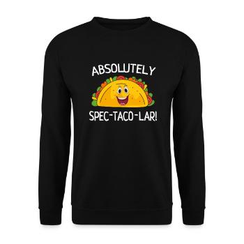 Spectacolar Pun Tacos For Taco Tuesday - Unisex Sweatshirt - black - Front - Alina (178cm) & Michal (187cm)