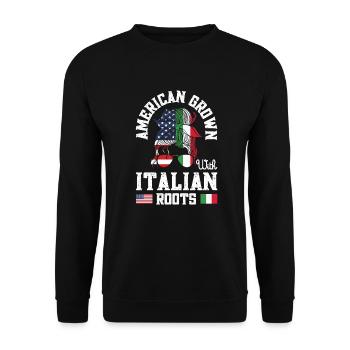 Américain cultivé avec des racines italiennes Italiener - Sweat-shirt Unisexe - noir - Devant - Alina (178cm) & Michal (187cm)