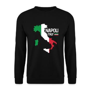 Naples Italie Naples Carte Régions Italie - Sweat-shirt Unisexe - noir - Devant - Alina (178cm) & Michal (187cm)
