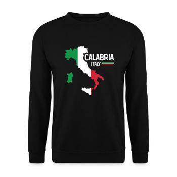 Calabria Italy Kalabrien Landkarte Region Italien - Unisex Pullover - Schwarz - Vorne - Alina (178cm) & Michal (187cm)