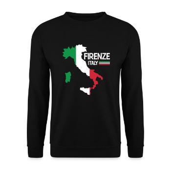 Firenze Italie Florence Carte Régions Italie - Sweat-shirt Unisexe - noir - Devant - Alina (178cm) & Michal (187cm)