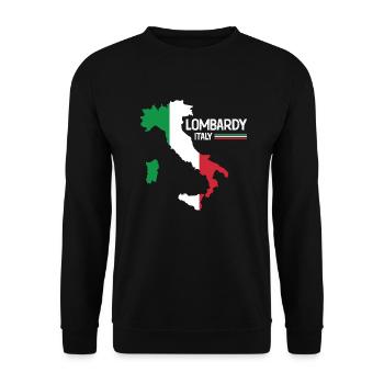 Lombardy Italy Lombardy Map Region Italy - Unisex Sweatshirt - black - Front - Alina (178cm) & Michal (187cm)