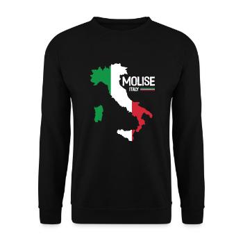 Molise Italie Carte Régions Italie - Sweat-shirt Unisexe - noir - Devant - Alina (178cm) & Michal (187cm)