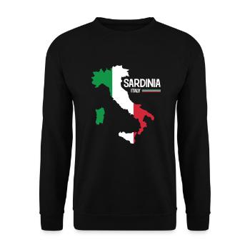 Sardaigne Italie Sardaigne Carte Région Italie - Sweat-shirt Unisexe - noir - Devant - Alina (178cm) & Michal (187cm)