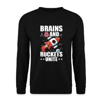 Ingénieur aérospatial Calcul Math Science - Sweat-shirt Unisexe - noir - Devant - Alina (178cm) & Michal (187cm)