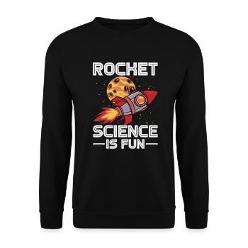 La science des fusées est amusante Vaisseau spatial de navette spatiale - Sweat-shirt Unisexe - noir - Devant - Alina (178cm) & Michal (187cm)