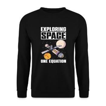 Ingénieur aérospatial disant Explorer l’équation de l’espace - Sweat-shirt Unisexe - noir - Devant - Alina (178cm) & Michal (187cm)
