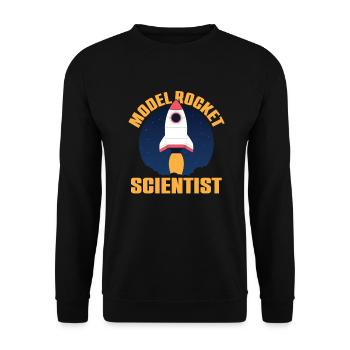 Modèle fusée scientifique cosmonaute cadeau - Sweat-shirt Unisexe - noir - Devant - Alina (178cm) & Michal (187cm)