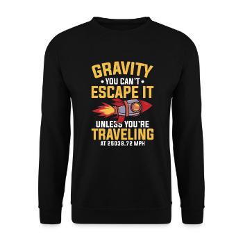 Ingénieur aérospatial Fusée, Aviation, - Sweat-shirt Unisexe - noir - Devant - Alina (178cm) & Michal (187cm)