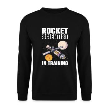 Étude de la science des fusées en formation - Sweat-shirt Unisexe - noir - Devant - Alina (178cm) & Michal (187cm)