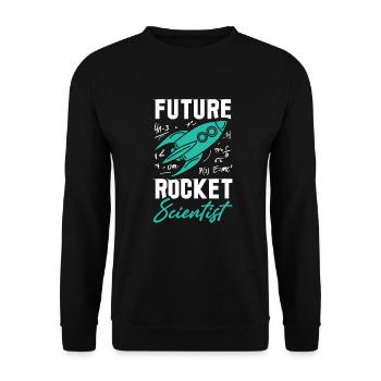 Rocket Scientist Future Mathematician Rackete - Sweat-shirt Unisexe - noir - Devant - Alina (178cm) & Michal (187cm)