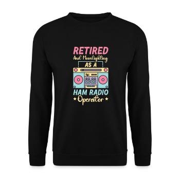 Présentateur de radio retraite fête d’adieu cadeau - Sweat-shirt Unisexe - noir - Devant - Alina (178cm) & Michal (187cm)