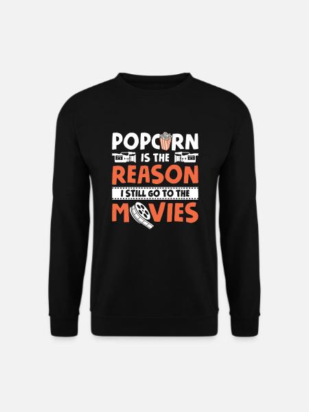 Popped Popcorn Reason går stadig til film filmaften - Unisex sweater - sort