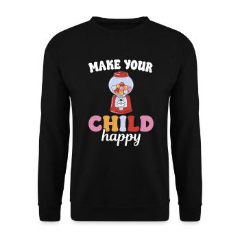 Bubblegum Nostalgia Kids Candy Candy - Unisex Sweatshirt - black - Front - Alina (178cm) & Michal (187cm)