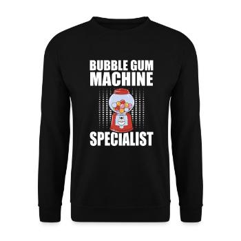 Bubble Gum Machine Specialist - Unisex Sweatshirt - black - Front - Alina (178cm) & Michal (187cm)
