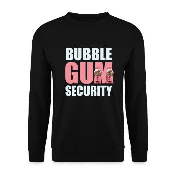 Bubble Gum Security Gumball Machine Gift - Unisex Sweatshirt - black - Front - Alina (178cm) & Michal (187cm)