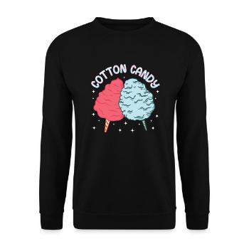 Cotton Candy Funny Cotton Candy Gift - Unisex Sweatshirt - black - Front - Alina (178cm) & Michal (187cm)