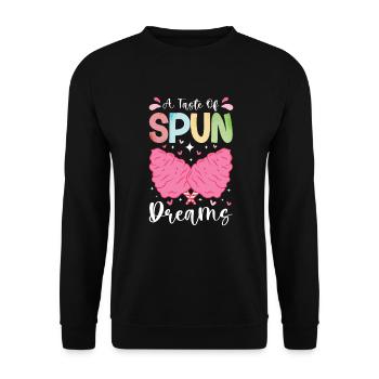 Cotton candy fairground funfair sweets - Unisex Sweatshirt - black - Front - Alina (178cm) & Michal (187cm)