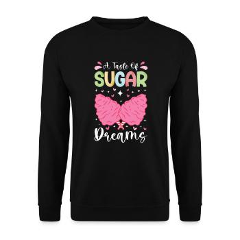 Cotton candy fairground funfair sweets - Unisex Sweatshirt - black - Front - Alina (178cm) & Michal (187cm)