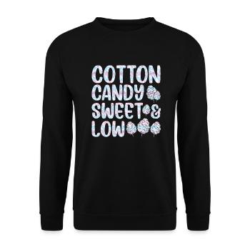 Cotton Candy Birthday Cotton Candy Sweet & Low - Unisex Sweatshirt - black - Front - Alina (178cm) & Michal (187cm)