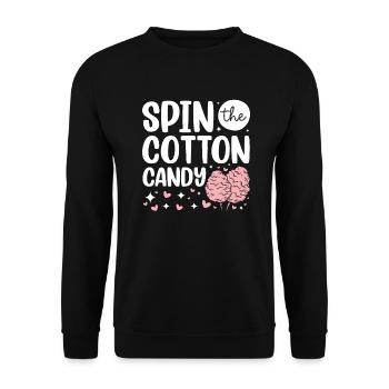 Cotton Candy Funfair Gift Kids Sugar - Unisex Sweatshirt - black - Front - Alina (178cm) & Michal (187cm)