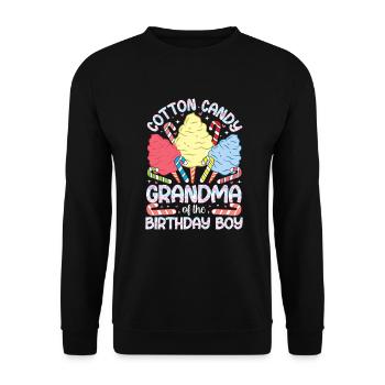 Cotton Candy Grandma Candy Boy Birthday - Unisex Sweatshirt - black - Front - Alina (178cm) & Michal (187cm)