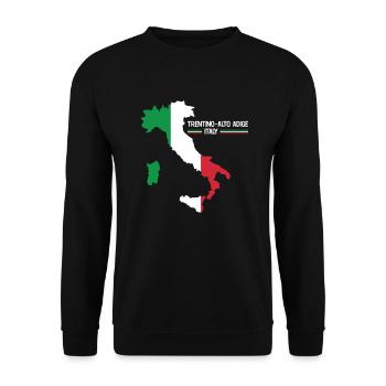 Trentin-Haut-Adige Italie Carte Région Italie - Sweat-shirt Unisexe - noir - Devant - Alina (178cm) & Michal (187cm)