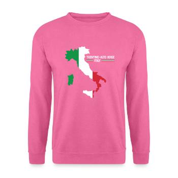 Trentin-Haut-Adige Italie Carte Région Italie - Sweat-shirt Unisexe - rose - Devant