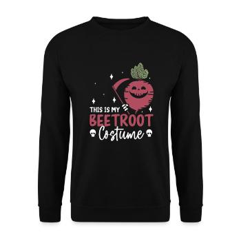 This Is My Beetroot Costume - Beetroot Vegetables - Unisex Sweatshirt - black - Front - Alina (178cm) & Michal (187cm)
