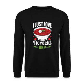 Beetroot Soup Borscht Vegetable Base - Unisex Sweatshirt - black - Front - Alina (178cm) & Michal (187cm)