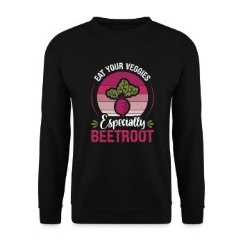 Beetroot Vegetables Eat Your Veggies Beetroot - Unisex Sweatshirt - black - Front - Alina (178cm) & Michal (187cm)