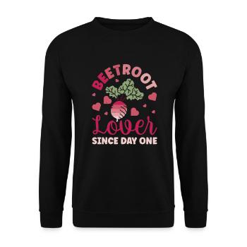 Beetroot Vegetables for Turnips Lover Gift - Unisex Sweatshirt - black - Front - Alina (178cm) & Michal (187cm)