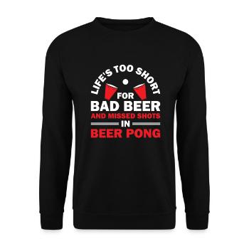 Beer Pong Tournament Wisdom Party Game Gear - Sweat-shirt Unisexe - noir - Devant - Alina (178cm) & Michal (187cm)