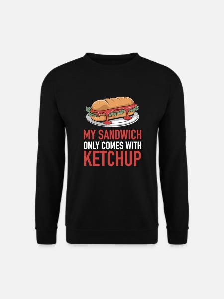 Sandwich with ketchup toasted bun - Unisex Sweatshirt - black