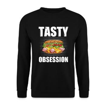 Tasty Obsession Sandwich Month Sandwiches Baguettes - Unisex Sweatshirt - black - Front - Alina (178cm) & Michal (187cm)
