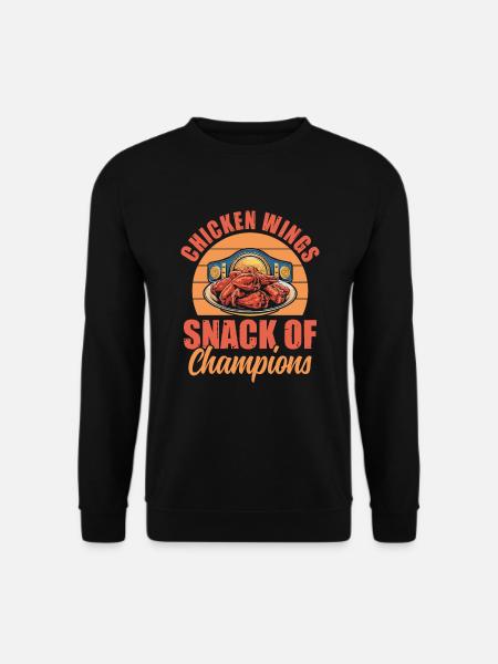 Chicken Wings Snack Of Champions Wings Lover - Unisex Sweatshirt - black