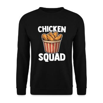 Chicken Wing Squad Aliments pour ailes de poulet frites - Sweat-shirt Unisexe - noir - Devant - Alina (178cm) & Michal (187cm)