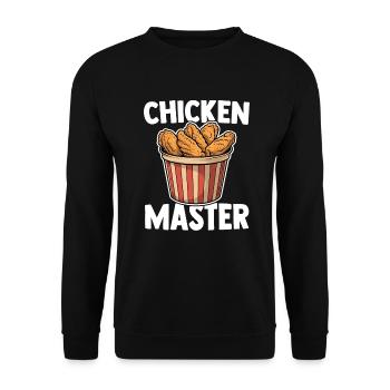 Chicken Wing Master Aliments pour ailes de poulet frites - Sweat-shirt Unisexe - noir - Devant - Alina (178cm) & Michal (187cm)