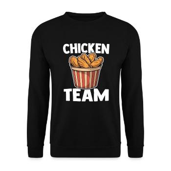 Chicken Wing Team Deep Fried Chicken Wings Food - Unisex Sweatshirt - black - Front - Alina (178cm) & Michal (187cm)