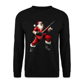 Guitarists Christmas - Unisex Sweatshirt - black - Front - Alina (178cm) & Michal (187cm)