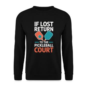 Tournoi de pickleball Chemise d’équipe Paddleball - Sweat-shirt Unisexe - noir - Devant - Alina (178cm) & Michal (187cm)