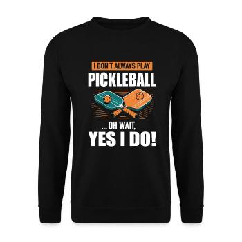 Jeux Pickleball Idée cadeau pour le Paddleball - Sweat-shirt Unisexe - noir - Devant - Alina (178cm) & Michal (187cm)