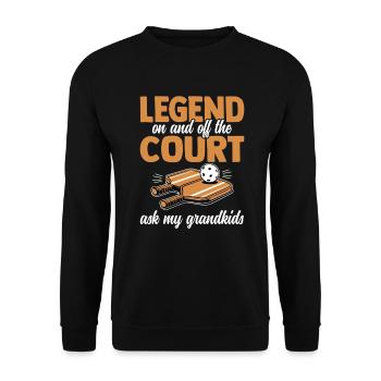 Grandpa Pickleball Design - Unisex Sweatshirt - black - Front - Alina (178cm) & Michal (187cm)