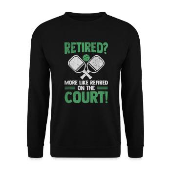 Grandpa Pickleball Player Retirement Retirement Paddleball - Unisex Sweatshirt - black - Front - Alina (178cm) & Michal (187cm)