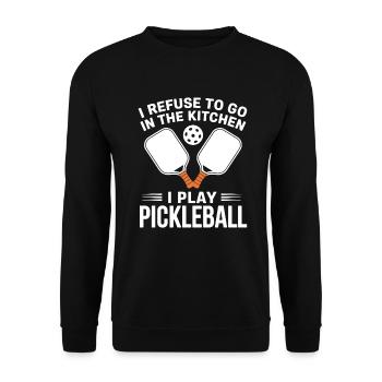 Funny Pickleball Gift Dinkball Tournament - Unisex Sweatshirt - black - Front - Alina (178cm) & Michal (187cm)