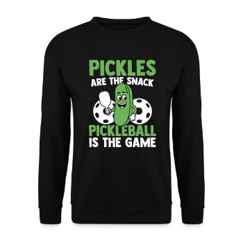 Pickleball et paddleball - Sweat-shirt Unisexe - noir - Devant - Alina (178cm) & Michal (187cm)