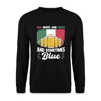 Fiesta mexicaine Siesta Rouge Blanc Vert Bleu - Sweat-shirt Unisexe - noir - Devant - Alina (178cm) & Michal (187cm)