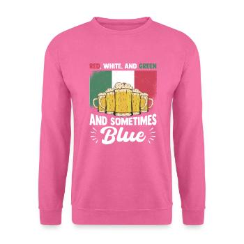 Mexican Fiesta Siesta Red White Green Blue - Unisex Sweatshirt - pink - Front