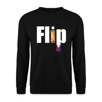 Spring Rolls Lumpia Flip Filipino Food - Unisex Sweatshirt - black - Front - Alina (178cm) & Michal (187cm)