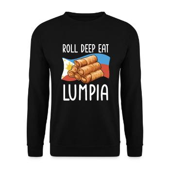 Lumpia Filipino Spring Rolls - Unisex Sweatshirt - black - Front - Alina (178cm) & Michal (187cm)